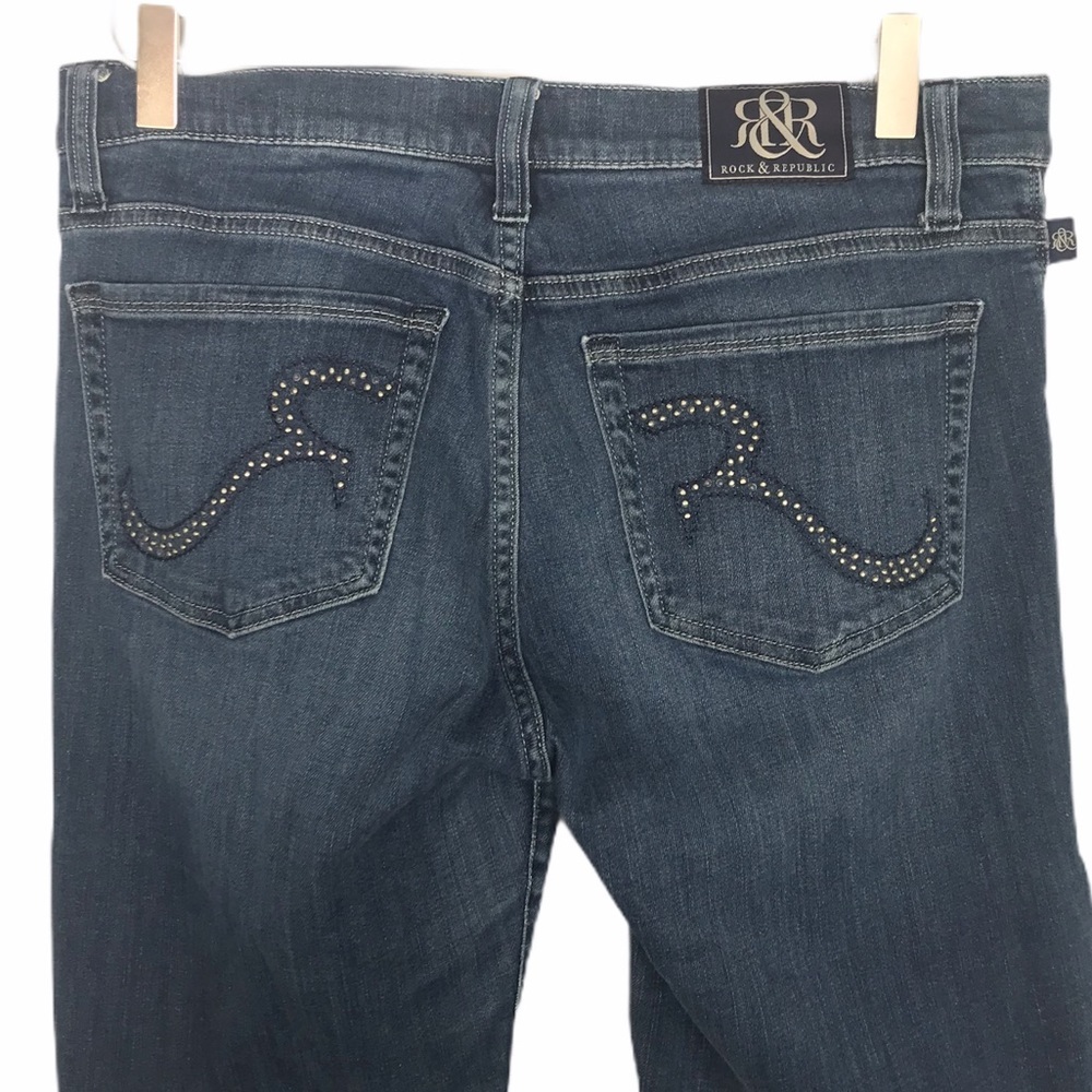 Rock & Republic Kasandra Bootcut Jeans Dark Wash Size 12 - Picture 4 of 14